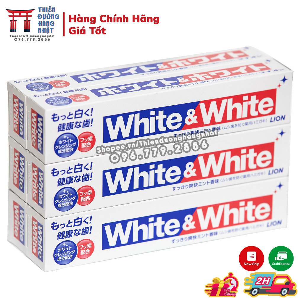 Kem đánh răng White & White Nhật Lion 150g | WebRaoVat - webraovat.net.vn