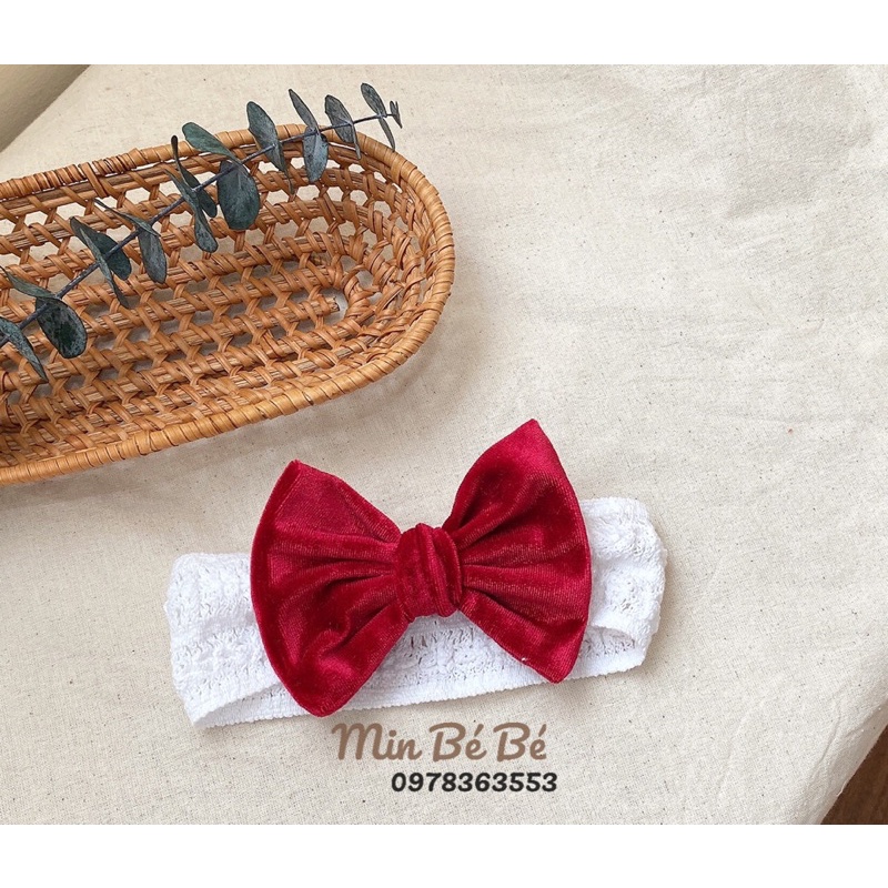 Băng đô, turban nơ nhung dễ thương cho bé gái