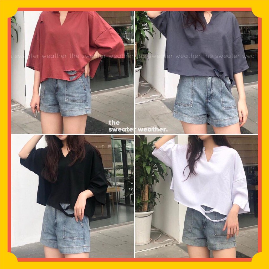 áo Phông thụng rách croptop cá tính 8653_tLW