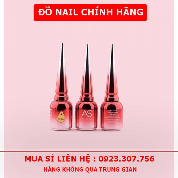 Sơn Gel AS Nắp Nhọn Chai Đỏ Màu Trắng , Đen , Trắng Sữa