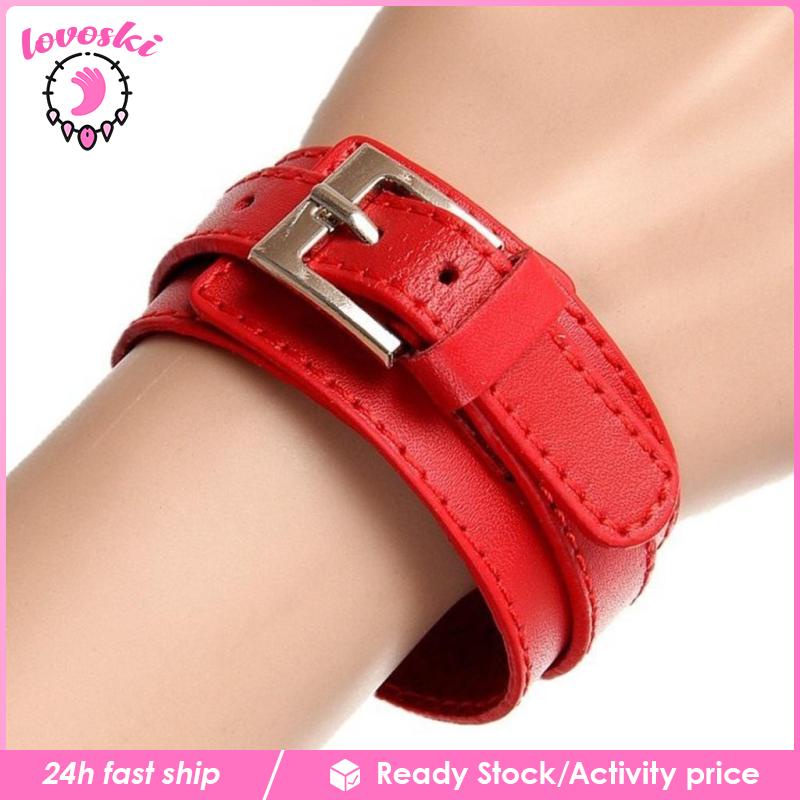 Vòng Tay Da Bò Bản Rộng Thời Trang Cho Nữ