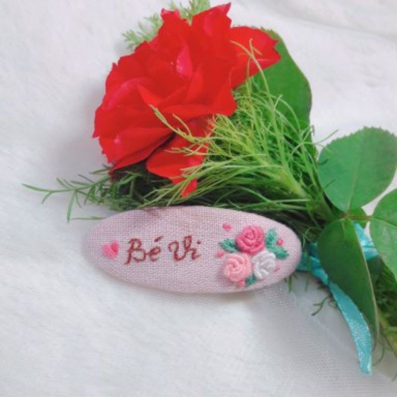 KẸP TÓC THÊU TAY HANDMADE / 1 CHIẾC