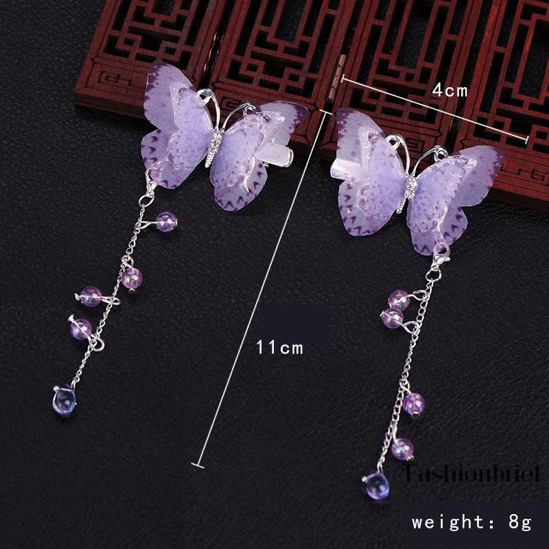 Kẹp tóc họa tiết bướm phong cách Trung Hoa