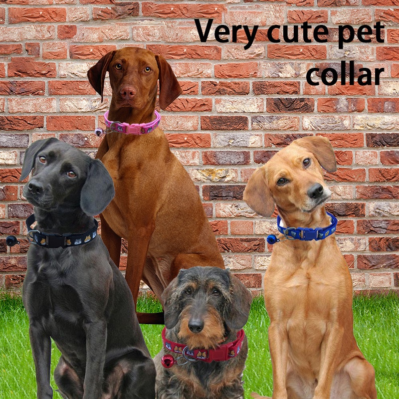 Vòng đeo cổ họa tiết hoạt hình bằng polyester nhẹ có thể điều chỉnh tiện dụng cho thú cưng