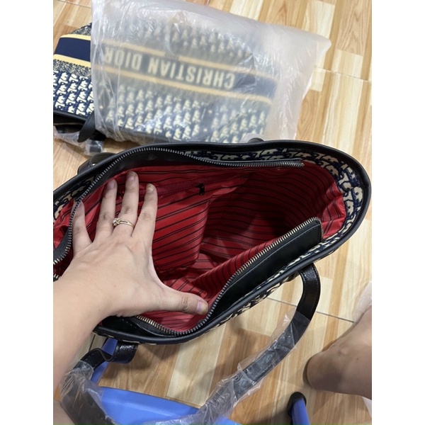 Túi xách nữ dáng công sở thổ cẩm DI O size 32cm