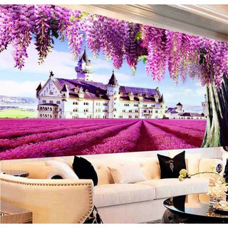 Tranh đính đá kim cương ABC cánh đồng hoa vải hương DF2515