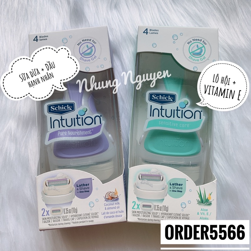 Dao cạo schick Intuition đầu bơ tặng kèm refill