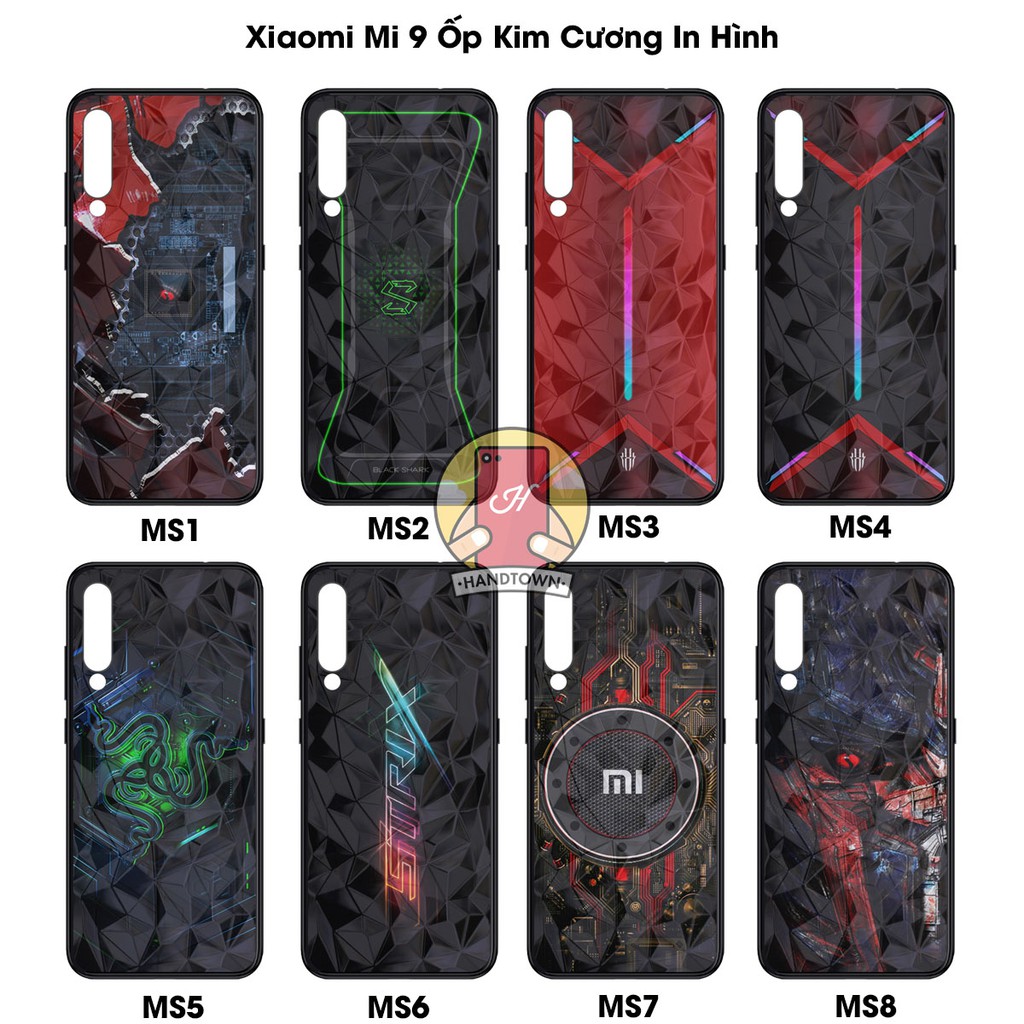 Ốp Lưng Vân Kim Cương In Hình Dành Cho Xiaomi Mi 9 Phần A