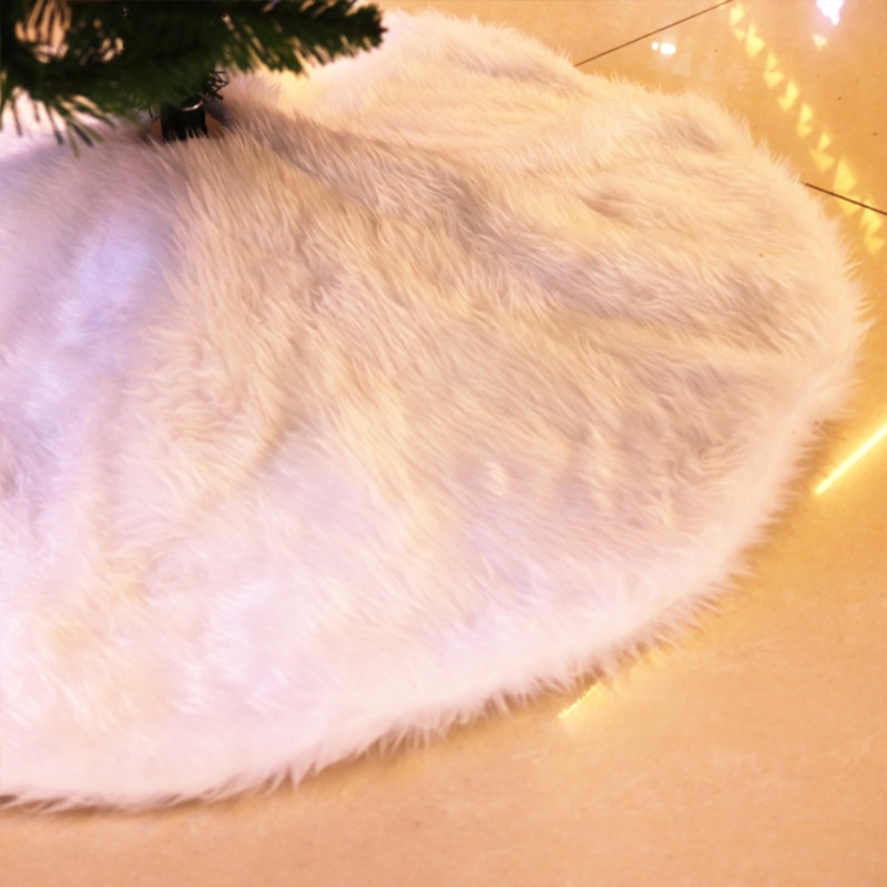 Thảm Lông Giả 30.7 Inches Màu Trắng Sang Trọng Trang Trí Cây Thông Noel