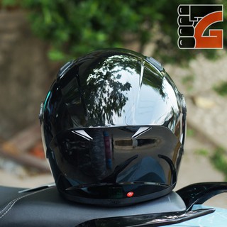[TẶNGTÚIĐỰNG + KHĂNTRÙM + BH12THÁNG] Nón Fullface AGU đen bóng A138