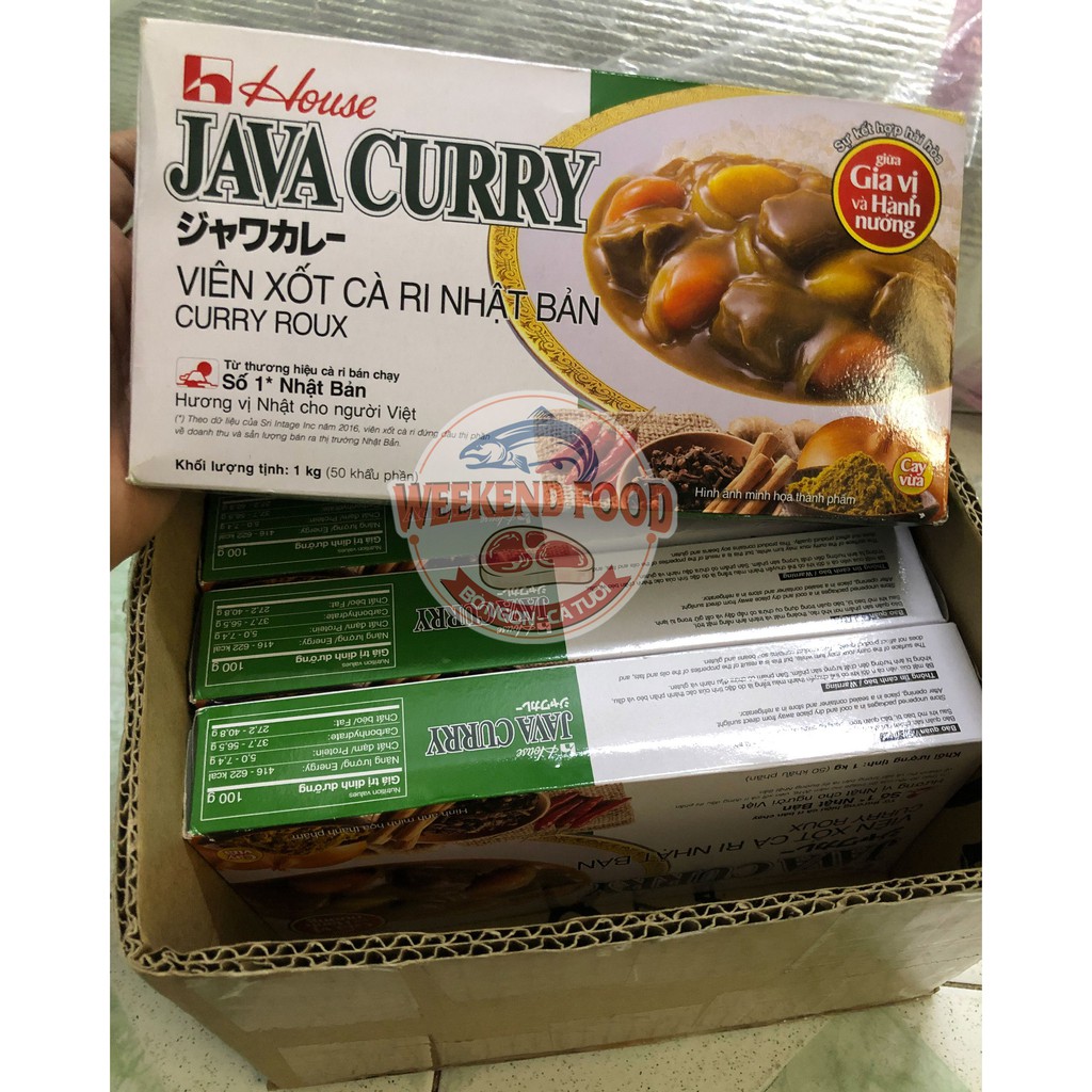 [Hàng chuyên dùng] Viên xốt Cà Ri Nhật Bản Java Curry - 1 kg