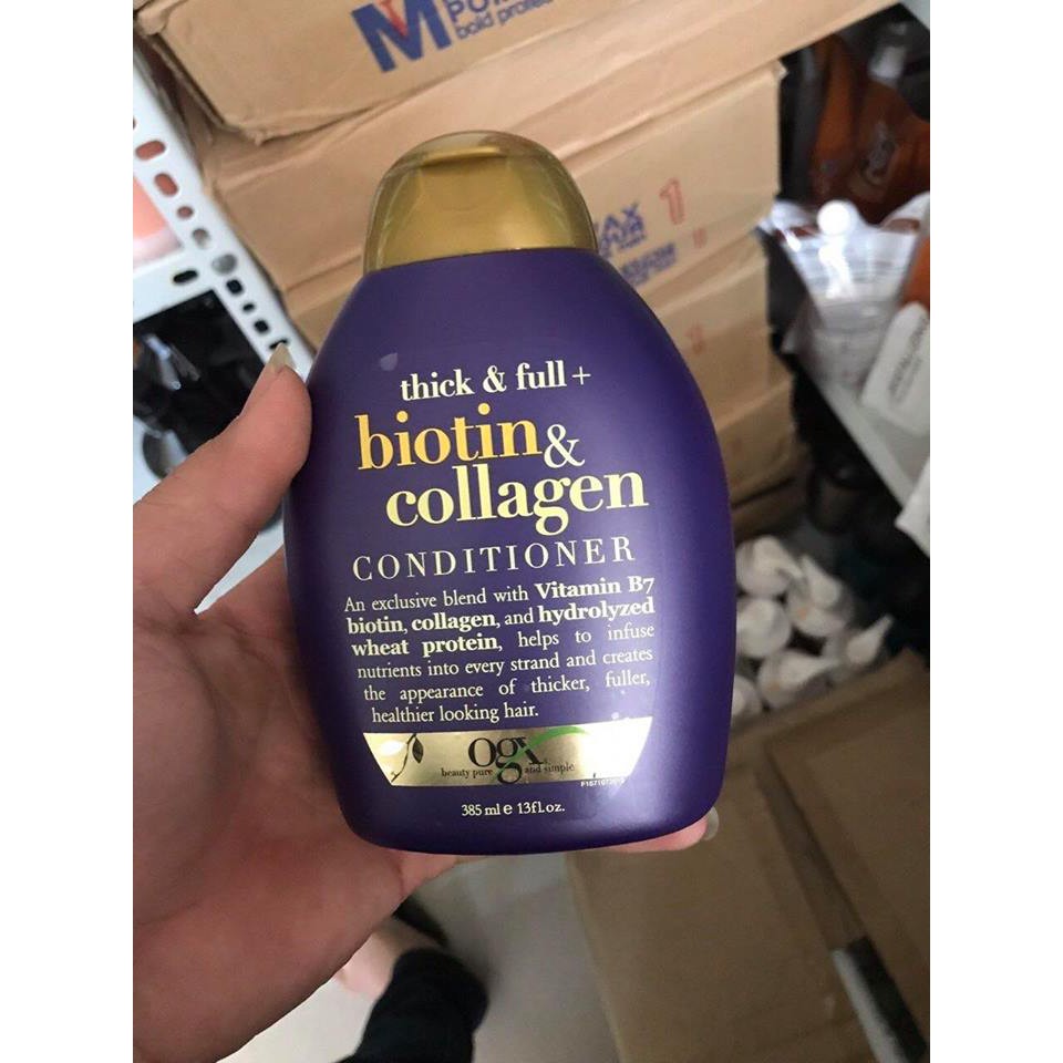 Cặp Dầu Gội Organix Biotin & Collagen Giúp Kích Thích Mọc Tóc 385ml X 2