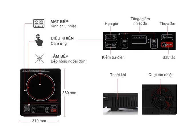 Bếp Hồng Ngoại Sanaky SNK-2101HG Kèm 1 Nồi INox Và Vỉ Nướng