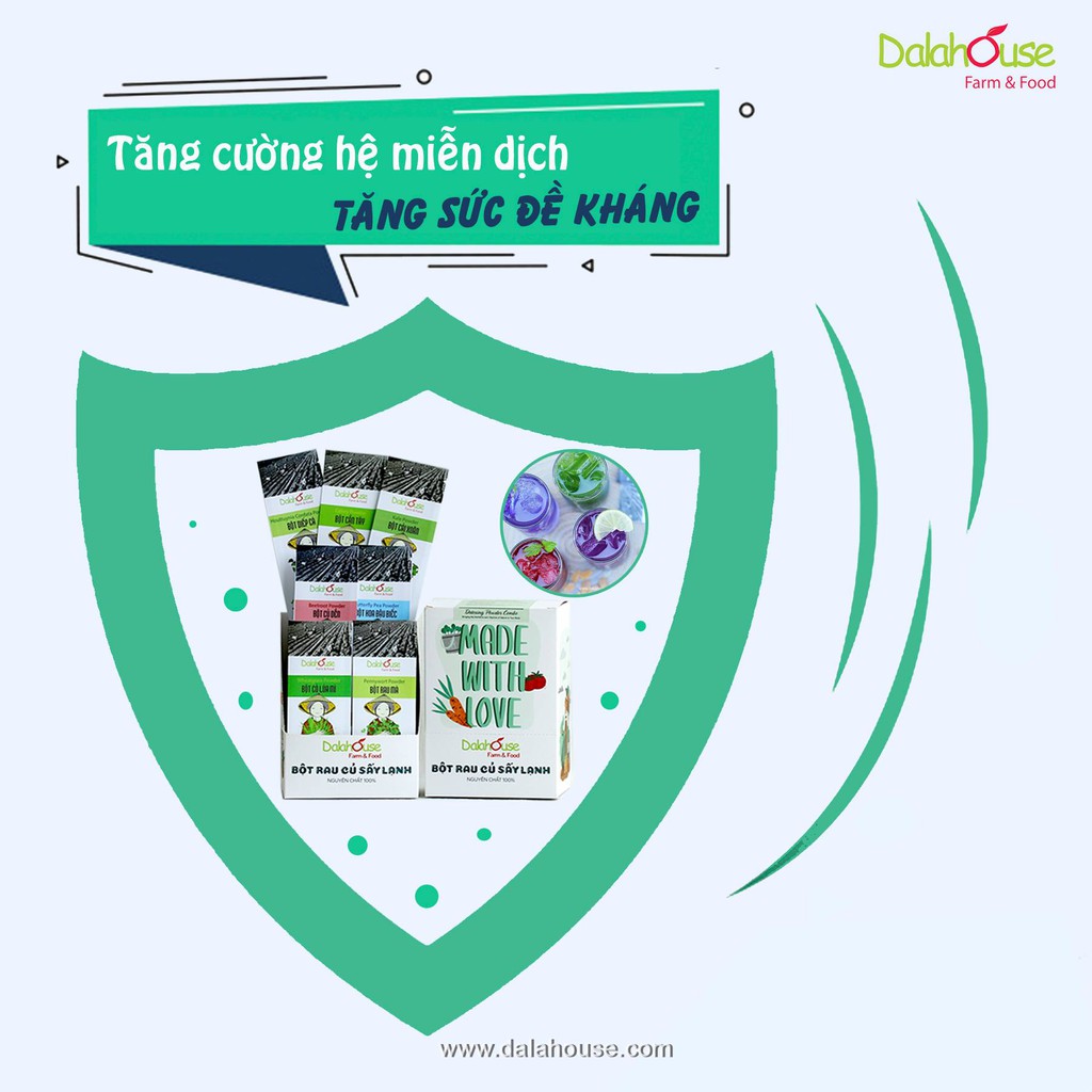 [Mã 156FMCGSALE hoàn 8% đơn 500K] Bột rau củ hữu cơ nguyên chất Dalahouse Detox - Thải độc - Túi 10g tiện lợi | BigBuy360 - bigbuy360.vn