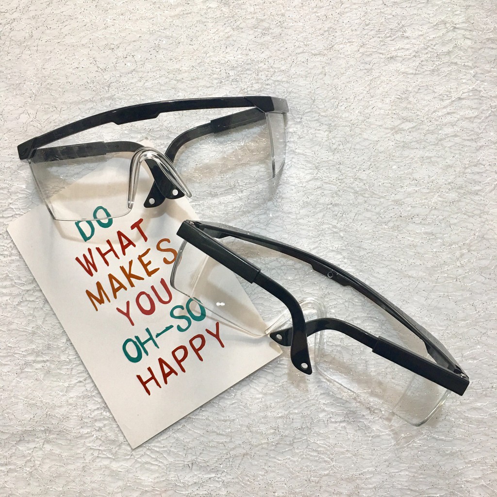 Combo 2 Kính Bảo Hộ Gọng Đen Trong Suốt - Hàng Có Sẵn | BigBuy360 - bigbuy360.vn