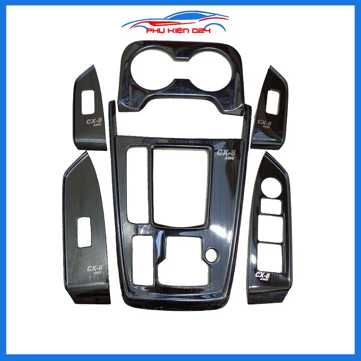 Ốp nội thất Mazda CX-8 CX8 2019-2020-2021-2022-2023-2024 vân Titan bảo vệ chống trầy xước và làm đẹp xe