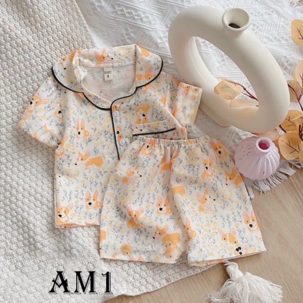 (8-19kg) Đồ bộ quần áo pijama chất đũi xốp cho bé QATE823 QATE898