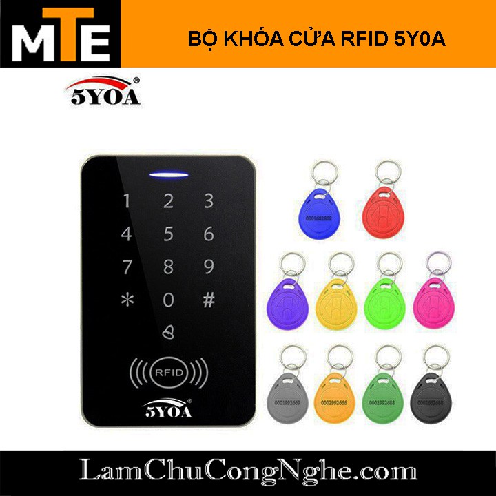 Bộ điều khiển khóa cửa RFID 125KHZ 5YOA tặng kèm 2 thẻ