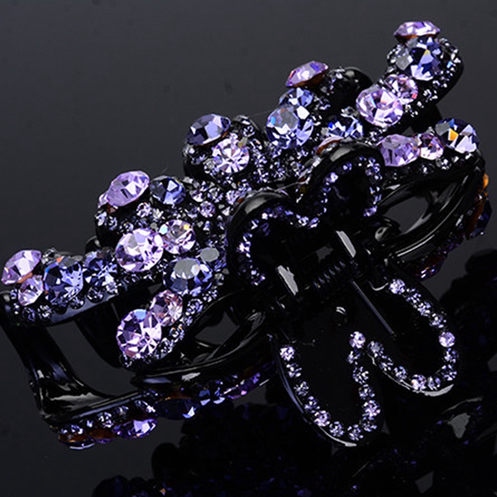 Kẹp tóc đính kim cương giả hình hoa xinh xắn thời trang cho nữ