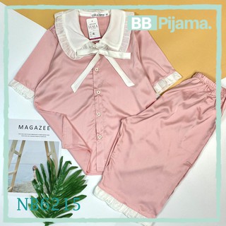 Đồ Bộ Mặc Nhà Pijama Lụa Satin. Đồ Ngủ , Bộ Ngủ Lụa Trơn cổ bèo cực xinh chất liệu Hàn Quốc.