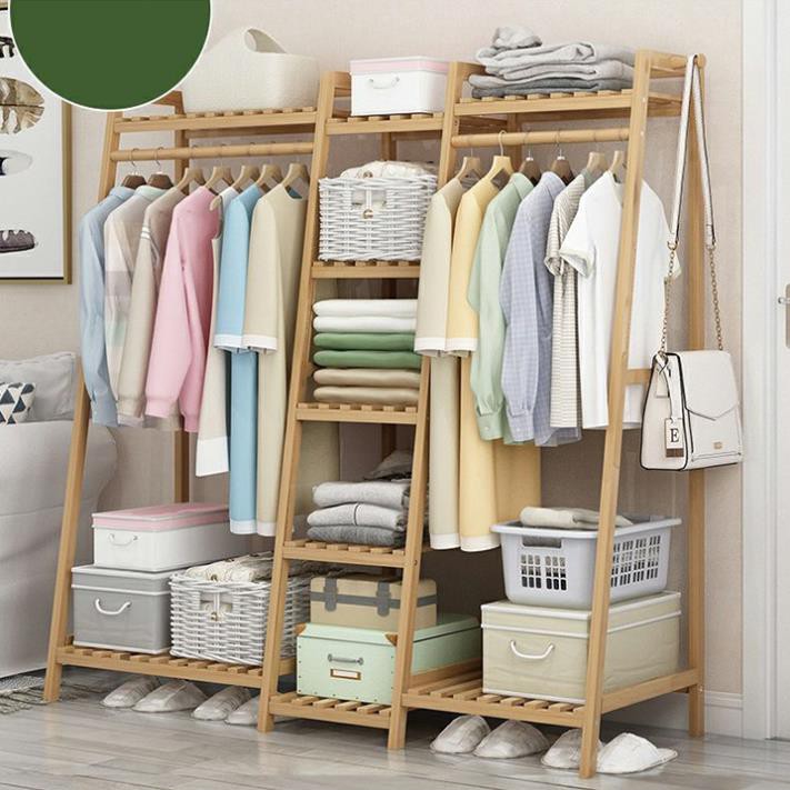 Tủ Treo Quần Áo, Kệ Treo Quần Áo Gỗ Thông Đa Năng- Nội Thất HT