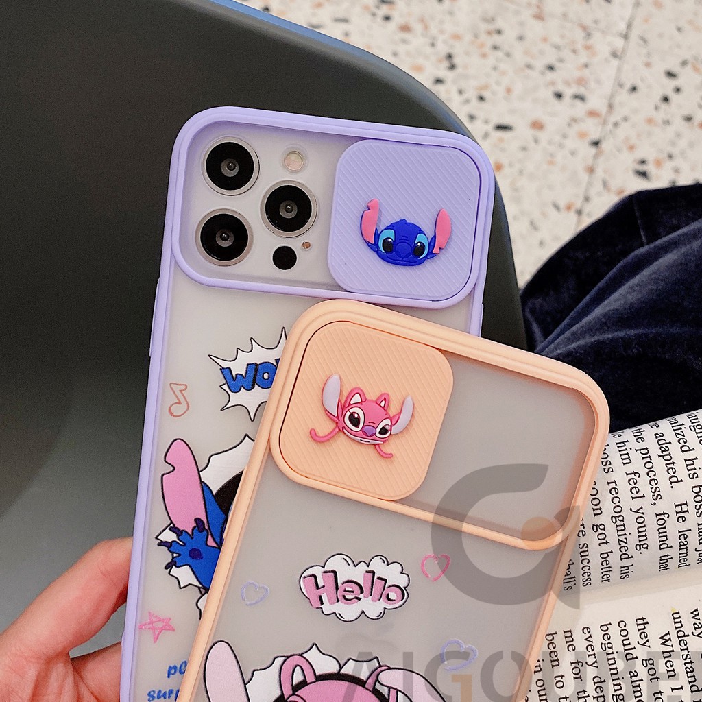 Ốp điện thoại silicon dẻo in hình Stitch thích hợp cho iPhone 12 11 Pro Max XS Max XR 8 7