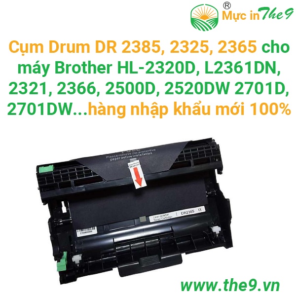 Cụm Drum DR 2385, 2325, 2365 cho máy Brother HL-2320D, L2361DN, 2321, 2366, 2500D, 2520DW 2701D, 2701DW...hàng nhập khẩu
