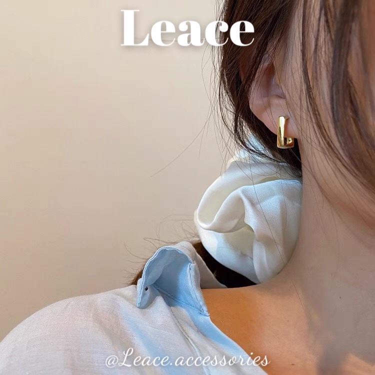 Bông tai khuyên tai thiết kế vuông đơn giản phong cách Hàn Quốc ER031 Leace.accessories