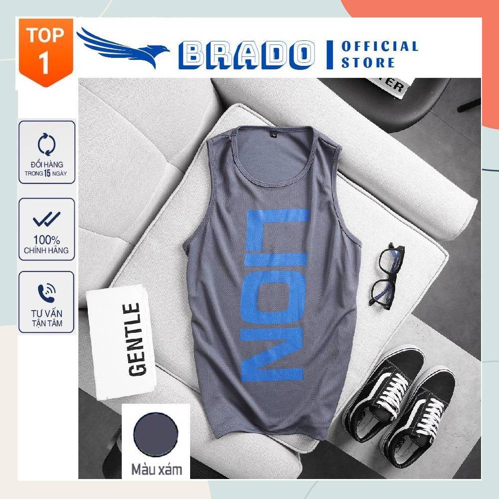 Áo ba lỗ nam 𝐋𝐈𝐎𝐍, chất liệu thoáng mát tập gym ,chơi thể thao, chạy bộ