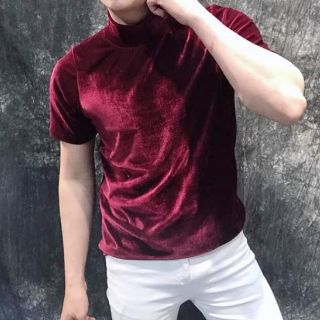 Áo thun nhung cổ lọ cao cấp