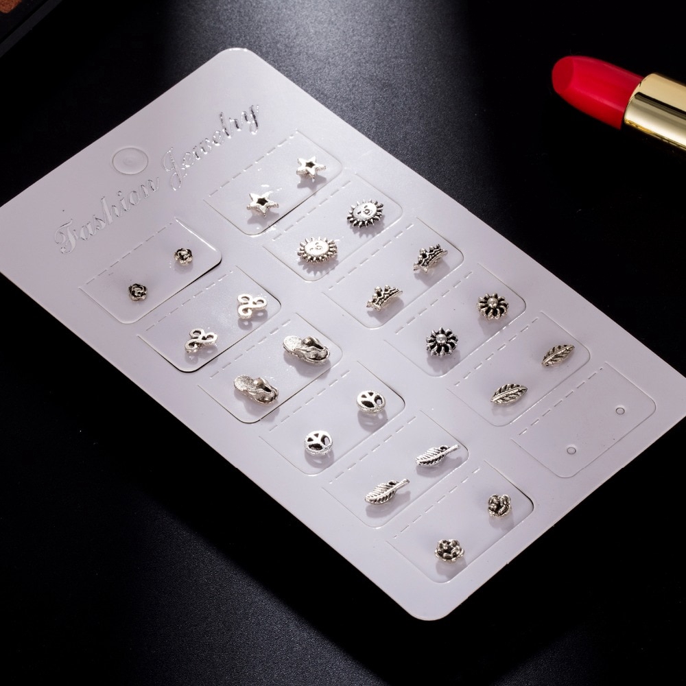 Set 6 Đôi Khuyên Tai Phong Cách Cổ Điển Thanh Lịch Dành Cho Nữ
