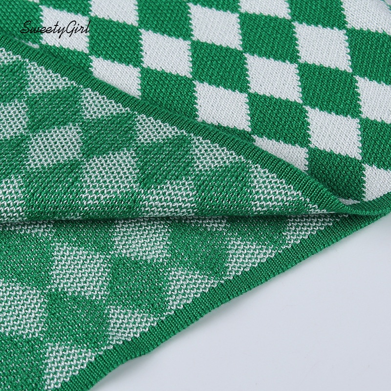 Áo Sweater Lửng Dệt Kim Cổ Tròn Tay Dài Màu Sắc Tương Phản Dễ Phối Đồ Cho Nữ