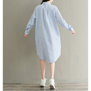 (HÀNG ORDER) Váy sơ mi kẻ sọc M0124