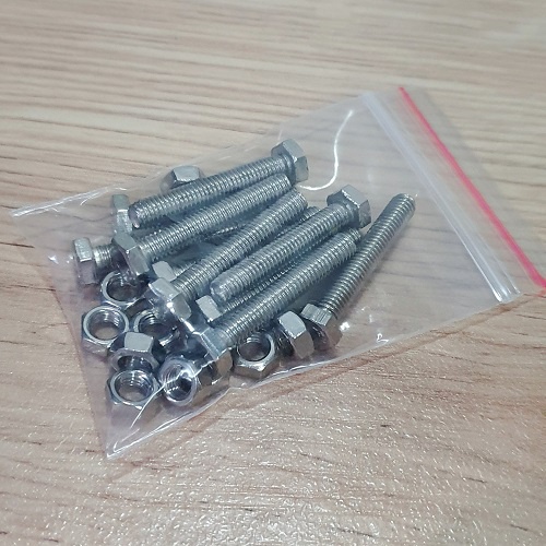 Set Bộ Gồm 10 Vít Đầu Bằng Lục Giác Ngoài Và Bù Lon Inox 304 Size M5 (5x30mm)