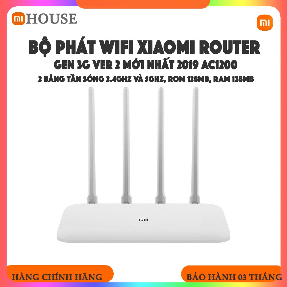 Bộ Phát Wifi 𝗫𝗶𝗮𝗼𝗺𝗶 Router Gen 3G - ROUTER Xiaomi MIWIFI 3G - BỘ THU PHÁT WIFI Xiaomi ROUTER 3G - MiHouse