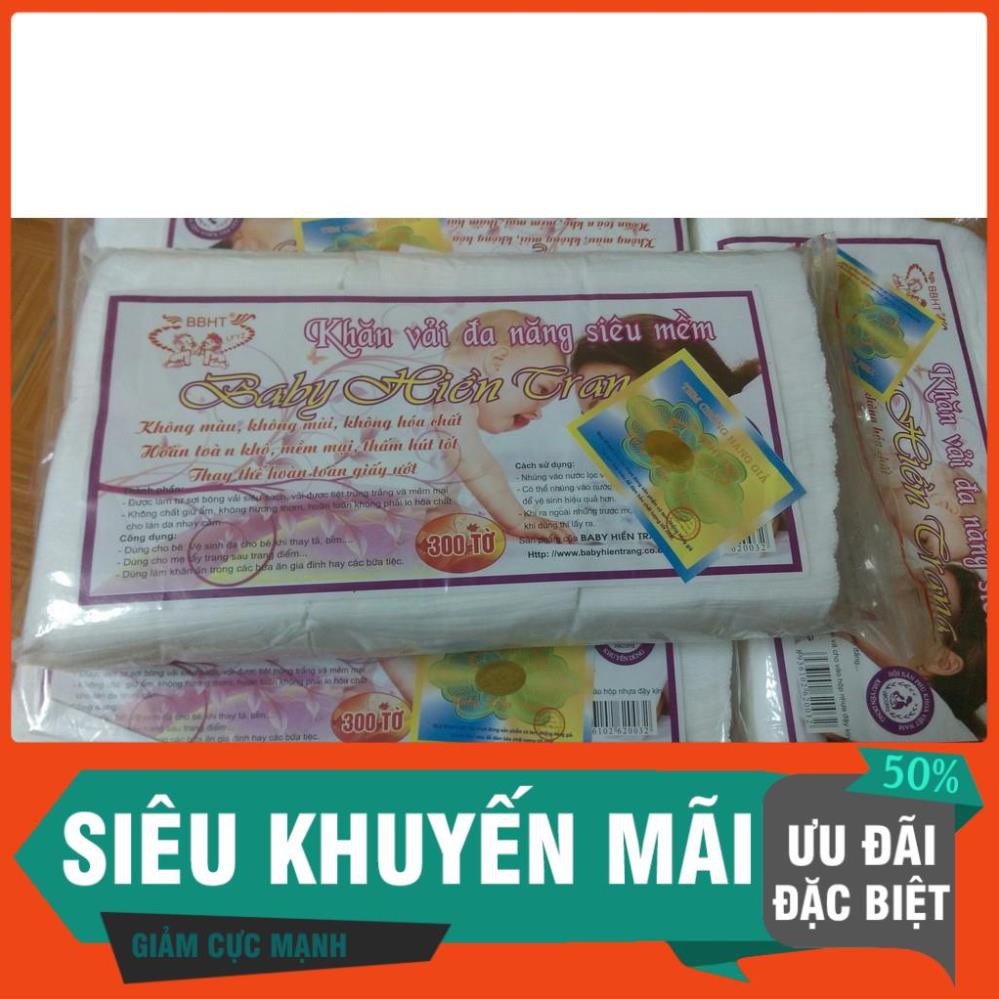 [XẢ HÀNG] [Mã FMCG8 giảm 8% đơn 500K] Khăn vải khô đa năng Baby Hiền Trang an toàn Gói 220g