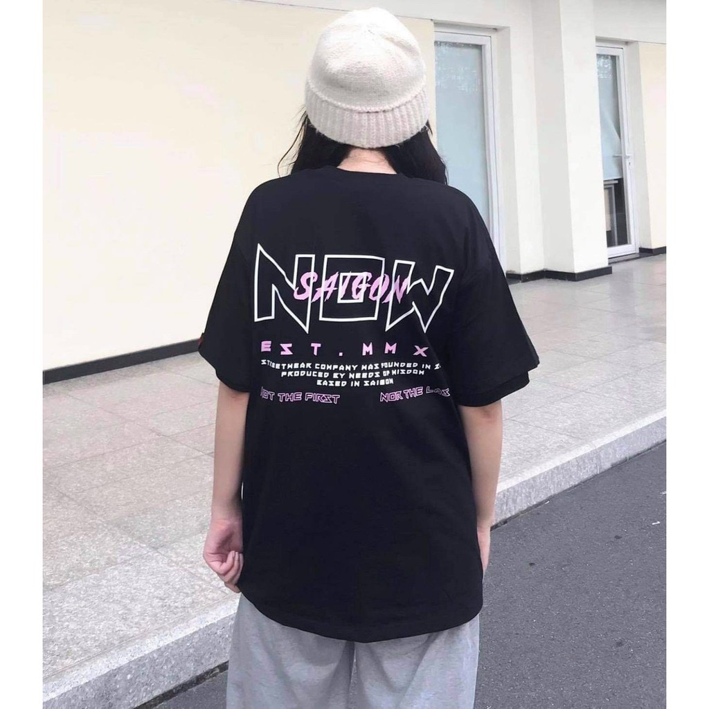 Áo Thun Local Brand Now Saigon Nam Nữ Tay Lỡ Oversize Unisex Full Mạc