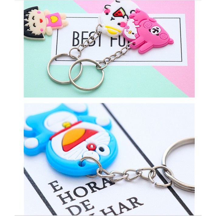 20 Móc Khóa Hoạt Hình 3D Dễ Thương