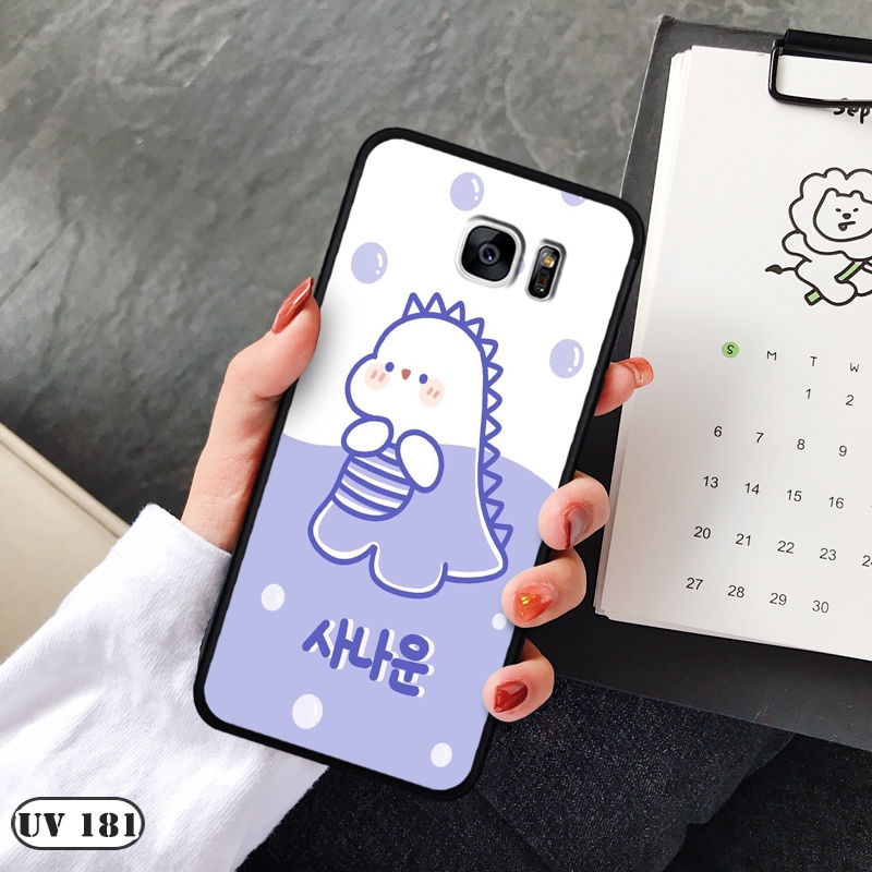 Ốp lưng Samsung Galaxy S7 Edge - Lưng nhám viền dẻo in 2D