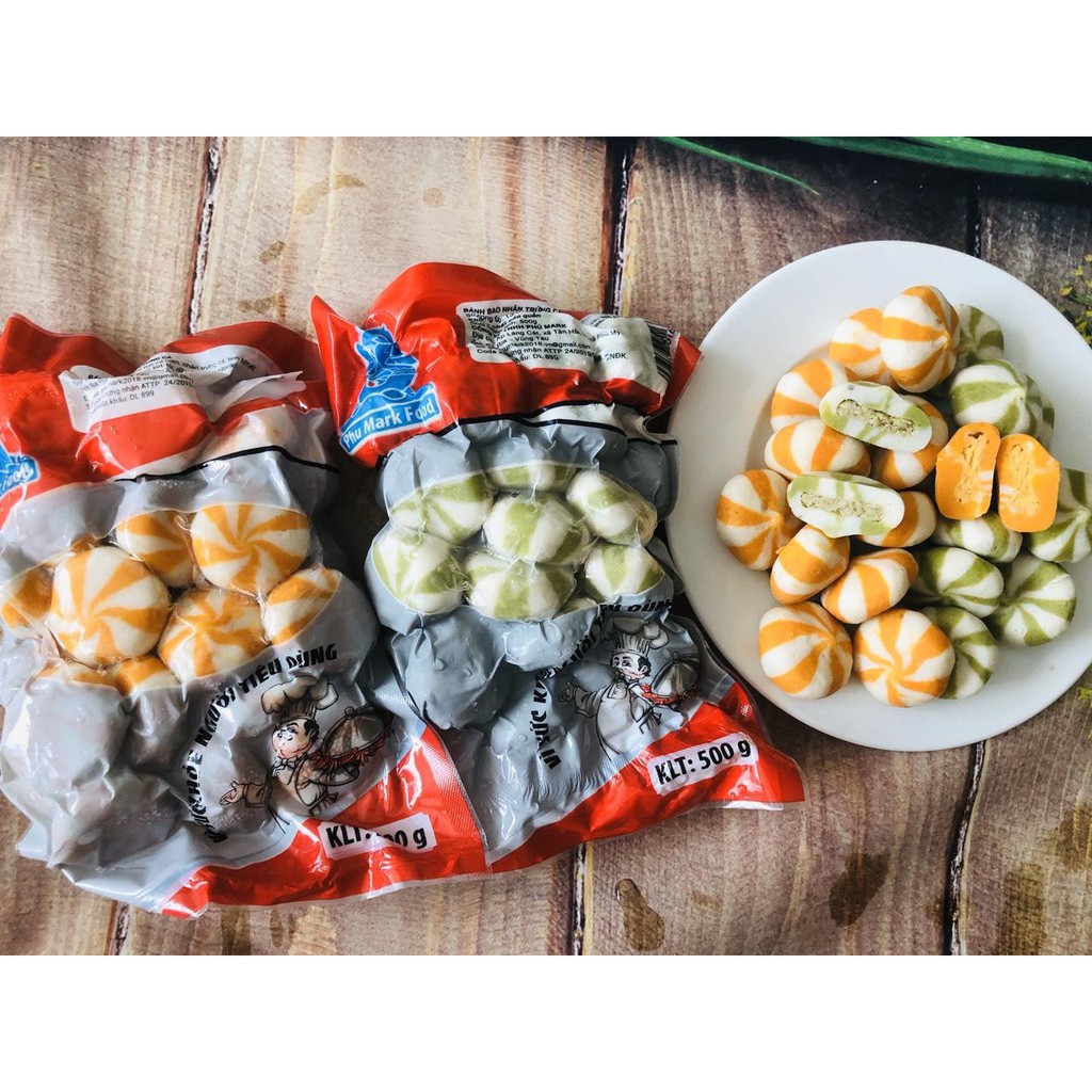 1kg viên thả lẩu nhân trứng nhím phumark ( 500g màu cam + 500g màu xanh )