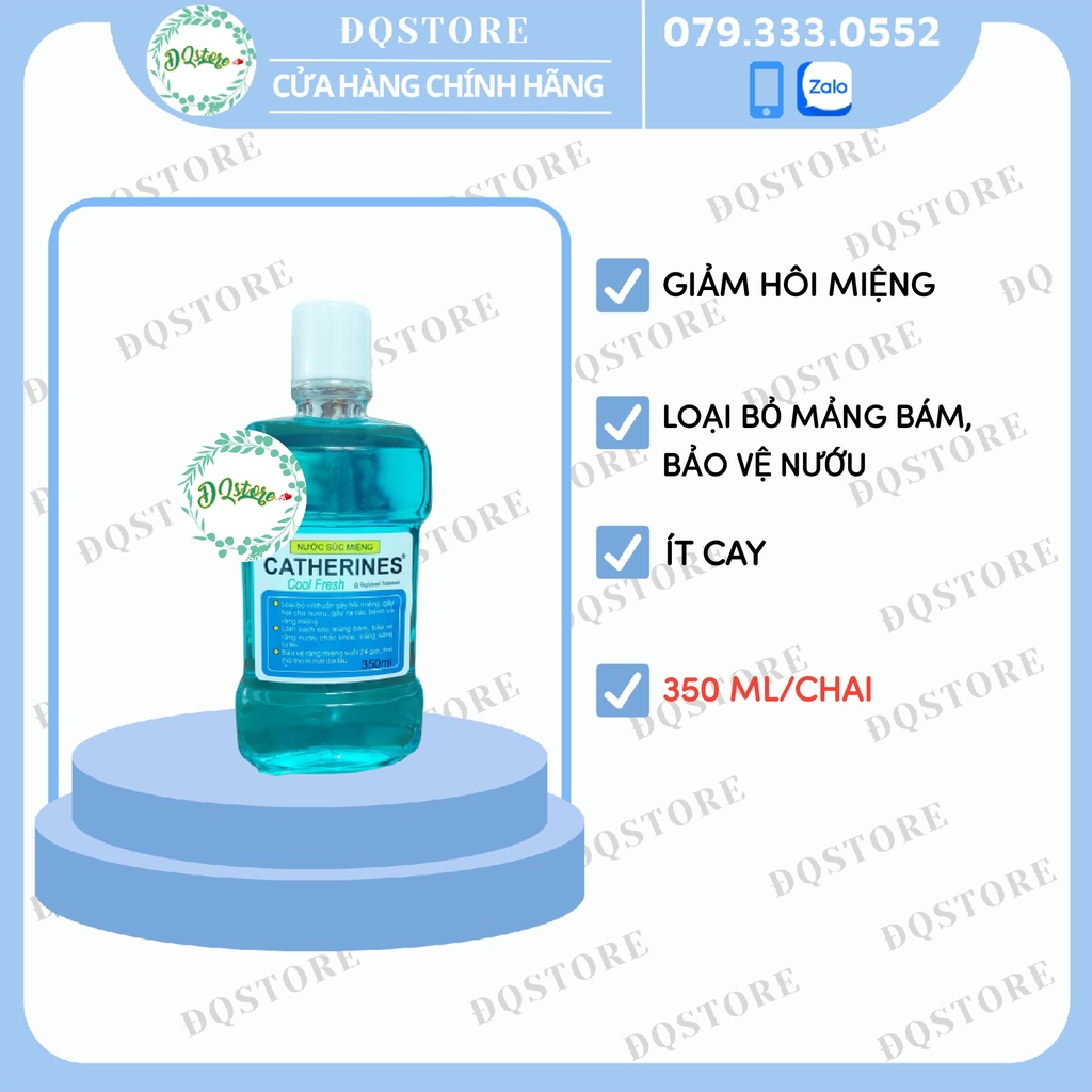 Nước súc miệng bạc hà Catherine xuất xứ Việt Nam (ít cay hơn Listerine)