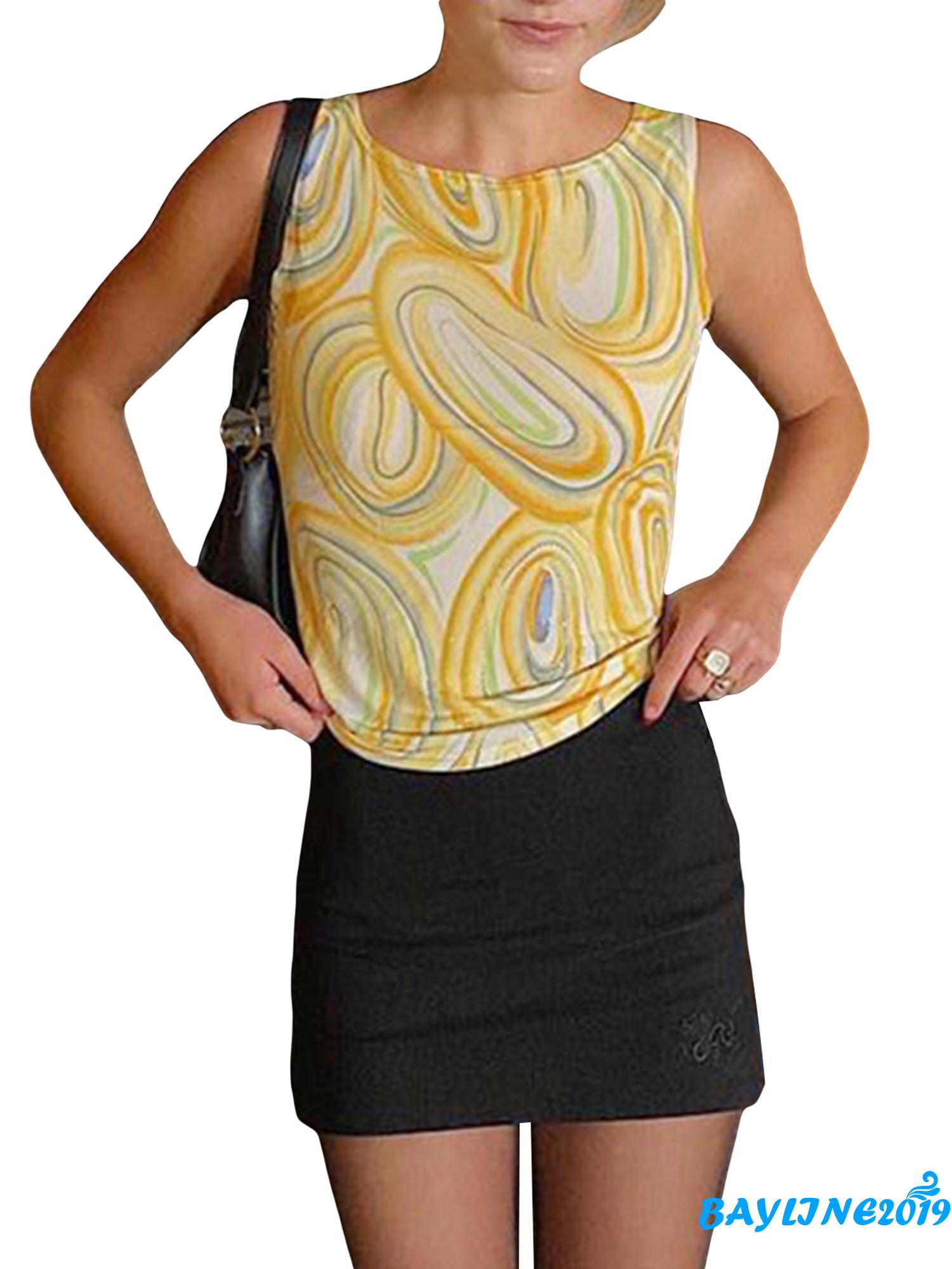 Áo Nữ Không Tay Họa Tiết Lá Cây Thời Trang Quyến Rũ | BigBuy360 - bigbuy360.vn