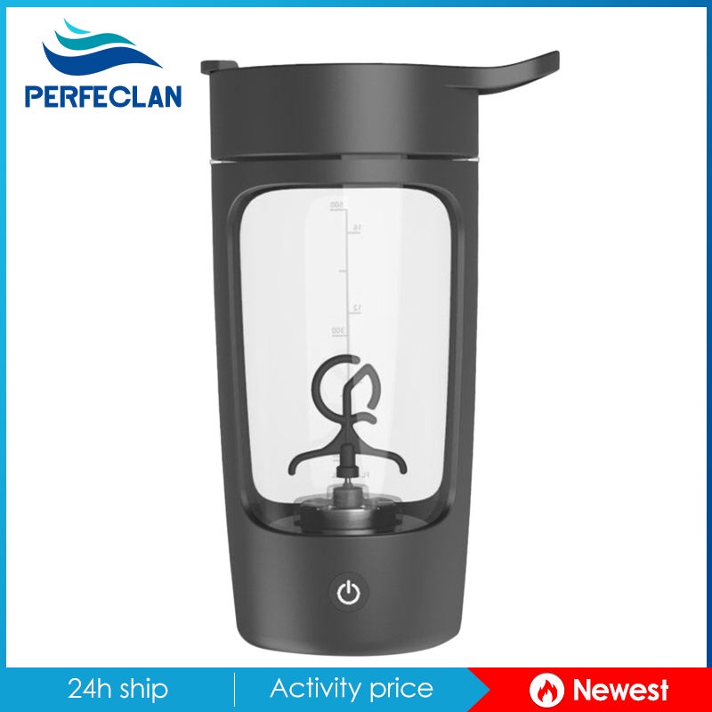 Bình Lắc Protein Chạy Điện Không BPA Cổng Sạc USB Dung Tích 22Oz