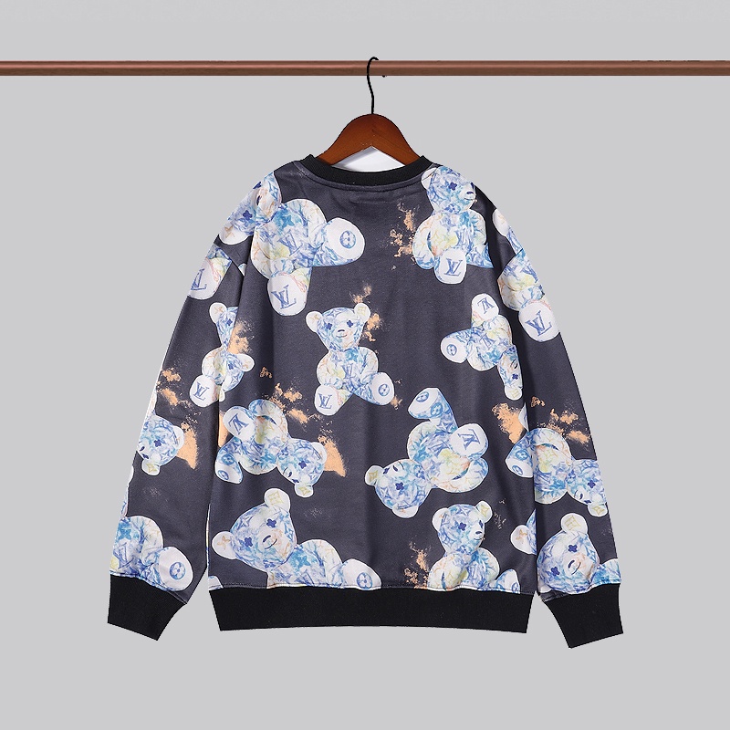 Áo Sweater cotton Cổ Tròn In Họa Tiết LV Thời Trang Cho Nam Nữ #5