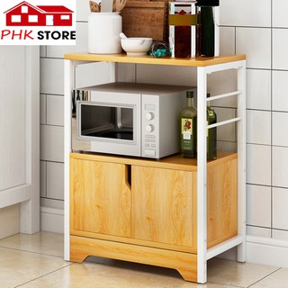 Kệ bếp 2 ngăn kéo, Kệ bếp gỗ khung sắt