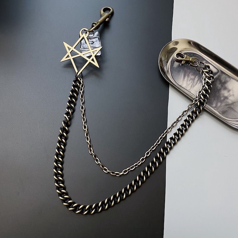 Dây mắt xích gắn quần trang trí hình ngôi sao phong cách HipHop sành điệu