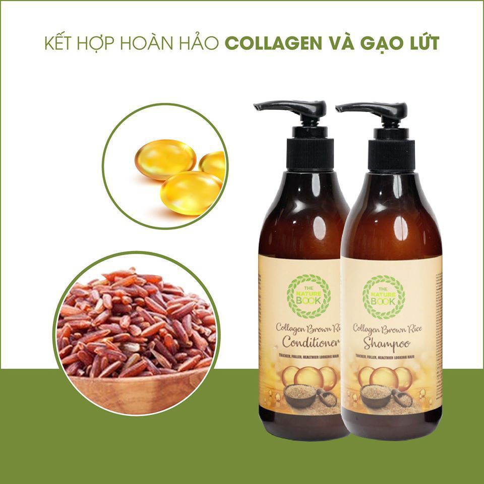 Dầu Gội Collagen Gạo Lứt The Nature Book 300ml