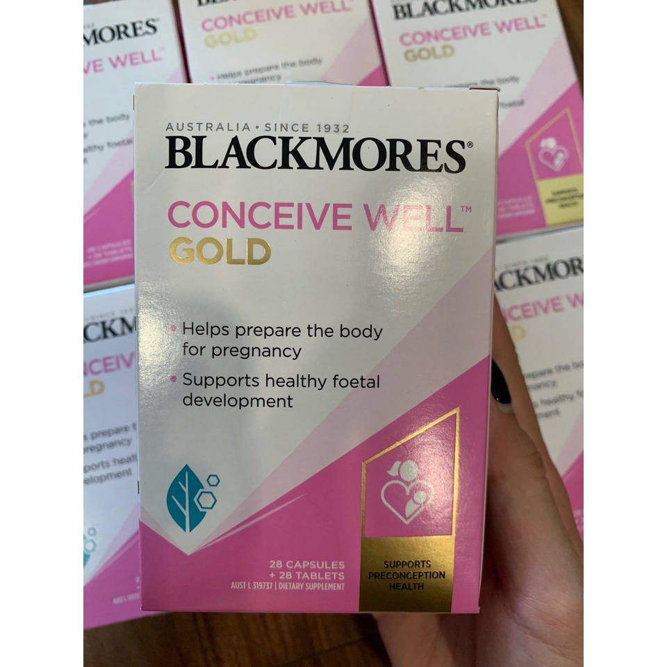 Viên Uống Tăng Thụ Thai Blackmores Conceive Well Gold Viên Uống Tăng Khả Năng Thụ Thai 56v, Hàng Chuẩn Úc Đi Air