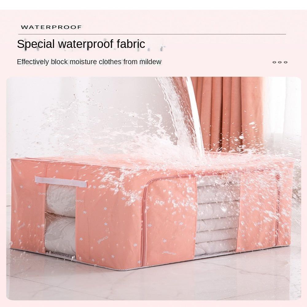 EBINLANDS Tủ Đựng Chăn Mền Bằng Vải Oxford Có Khóa Kéo Tiện Dụng