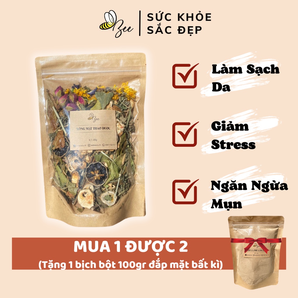 [100GR] THẢO DƯỢC XÔNG MẶT GIÚP GIẢM MỤN, NGỪA THÂM